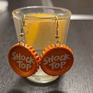 "Shock Top" Bottle Cap Earrings